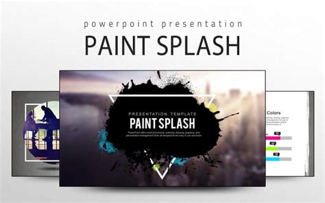 Paint Splash Ppt Powerpoint Template Templatemonster