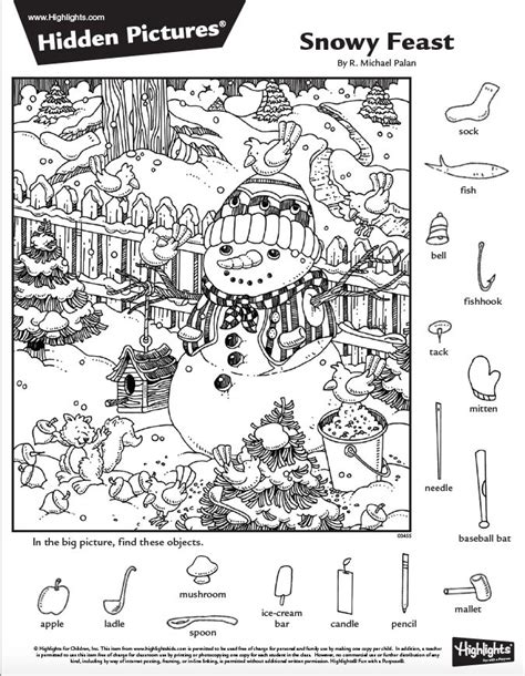 Winter Hidden Pictures Printables At Genjosieblog Blog