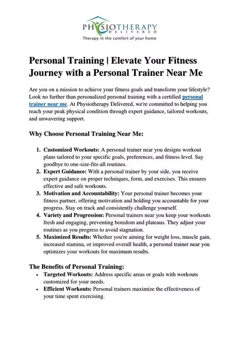 Ppt Personal Training Elevate Your Fitness Journey With A Personal