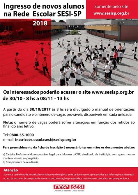 Sesi Jundiaí Como Ingressar No Ensino Fundamental E Médio