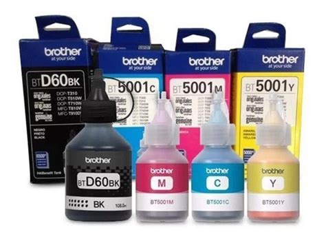 Kit De 4 Tintas Originales Brother Bt d60bk Bt5001 c m y Envío gratis