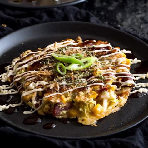 Okonomiyaki Japanese Savoury Pancakes Wandercooks