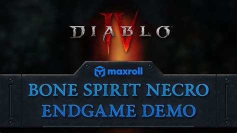 Bone Spirit Necromancer Endgame Diablo 4 Youtube