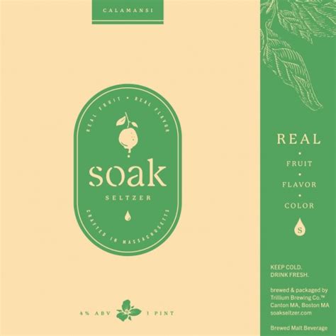 Soak Seltzer Calamansi Trillium Brewing Company Untappd