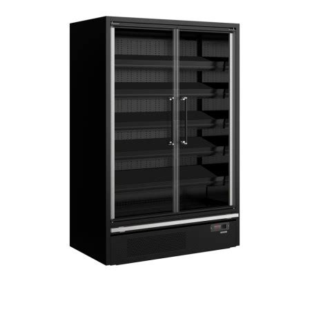 Vitrine réfrigérée Supermarché TEFCOLD Noir 2 Portes 629 L