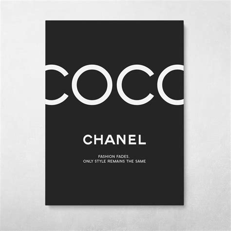 Chanel COCO Modern Black Fashion Chic Wall Art