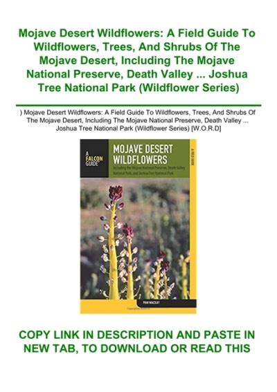 ^READ) Mojave Desert Wildflowers A Field Guide To Wildflowers Trees And Shrubs Of The Mojave ...