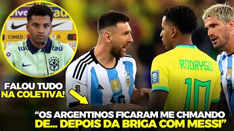 Treta Rodrygo Desabafa Pela Primeira Vez Ap S Pol Mica Messi