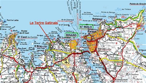 Carte Cote D Emeraude St Briac Chambre D Hotes St Malo St Briac