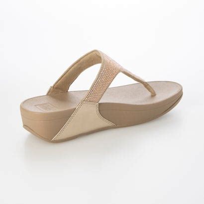 Fitflop Lulu Crystal Embellished Toe Post Sandals Latte Beige