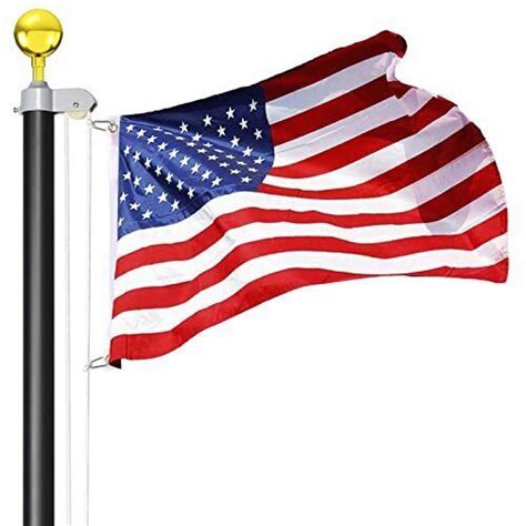 Ebay 20ft sectional flag pole kit extra thick heavy duty aluminum flag ...