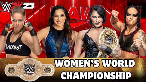 Ronda Rousey Vs Shayna Baszler Vs Raquel Rodriguez Vs Rhea Ripley Womens Championship Wwe