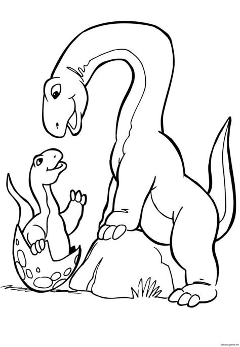 Coloriage M Re Avec B B Dinosaure T L Charger Et Imprimer Gratuit