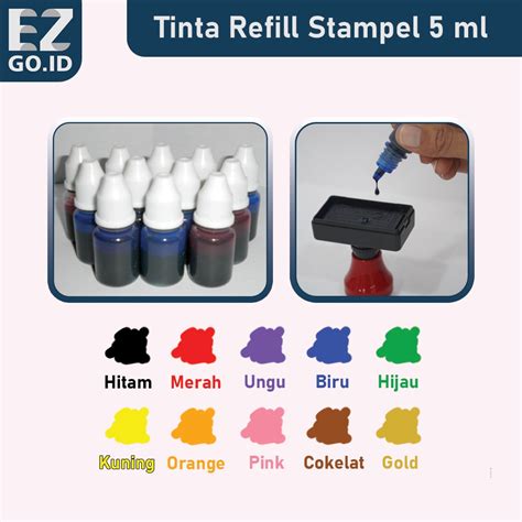 Jual Tinta Refill Isi Ulang Cap Stampel Stempel Flash Otomatis