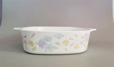 Corning Ware Pastel Bouquet A B Liter Quart Casserole Etsy