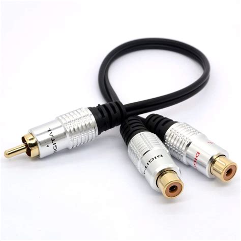 Buy RCA Splitter Cable 1 RCA Mono Male To 2 RCA Phono Female Y Adapter