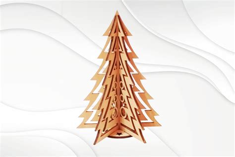 3D Puzzle Christmas Tree Ready Laser Cut Design Laser File Inspire