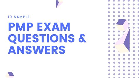 10 Sample PMP Exam Questions And Answers YouTube