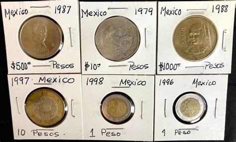 Lot of 7 coins from Mexico Vintage circulated | Etsy