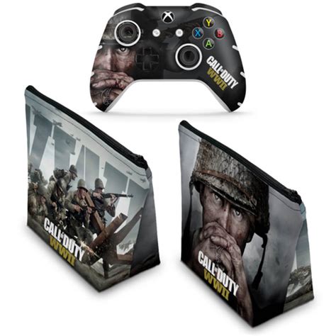 Capa Case E Skin Adesivo Xbox One Slim X Controle Call Of Duty Ww Em