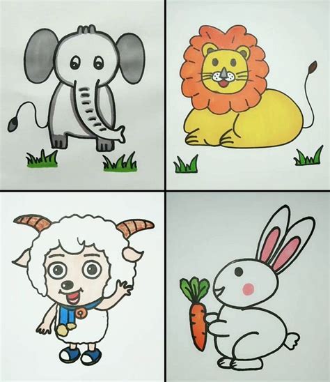 Easy and Cute Animal Drawings | animal, drawing | How to Draw - Simple Animal Drawing for Kids ...