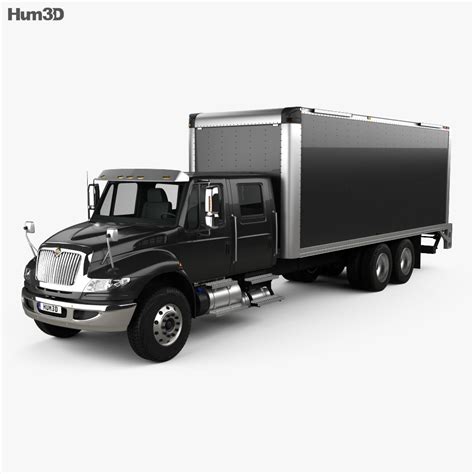 International Durastar Crew Cab Box Truck 2020 3D model - Download Truck on 3DModels.org