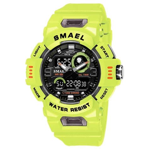 Smael Dual Time Digital Analog Waterproof Sport Watch For Men