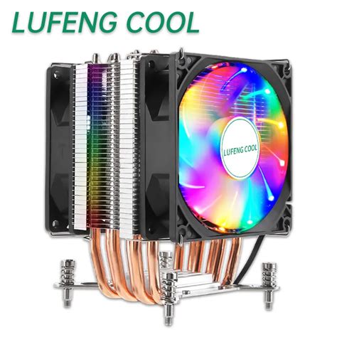 Lufengcool Cpu Fan Cooler Tubos De Calor Rgb Pin Pc Silencioso