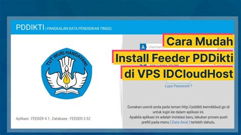 Cara Mudah Install Feeder PDDikti Di VPS IDCloudHost YouTube