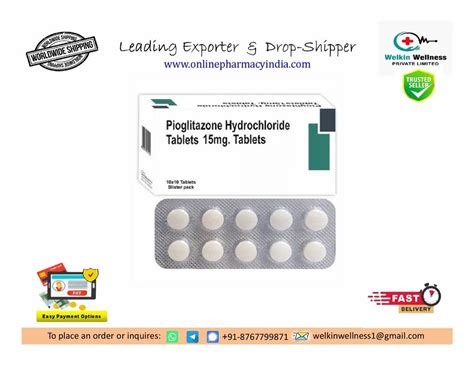 Pioglitazone Hydrochloride Tablet Mg Packaging Size Tab At Rs