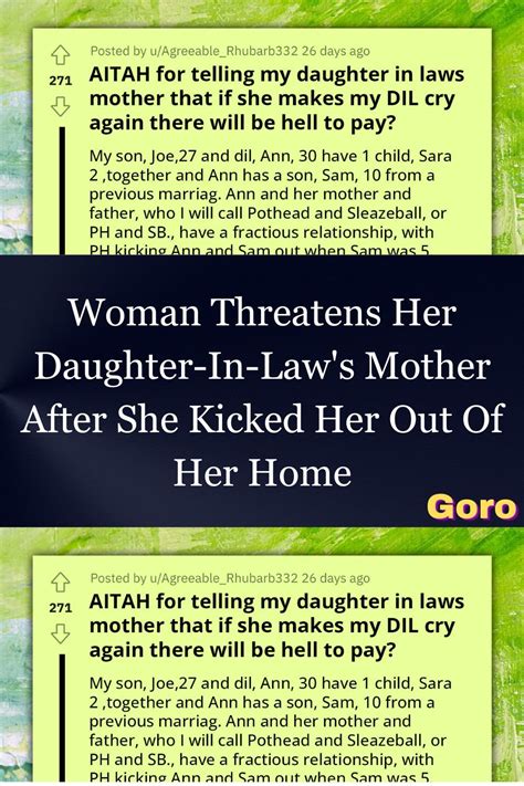 Woman Threatens Her Daughter In Law S Mother After She Kicked Her Out