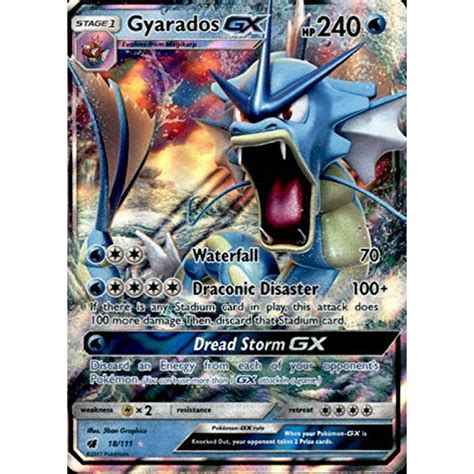 Pokemon Gyarados Gx 18111 Ultra Rare Sun And Moon Crimson