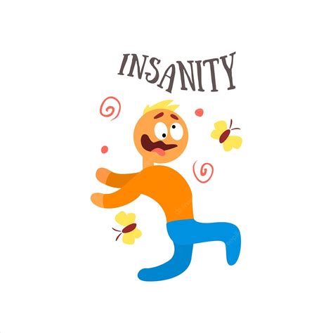 Premium Vector Insanity Simplified Design Flat Vector Illustration On