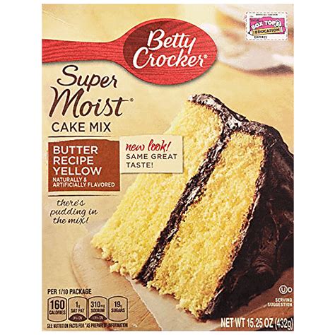 Betty Crocker Super Moist Butter Recipe Yellow Cake Mix 1525 Oz Bizcocho Y Mezcla De Cupcakes