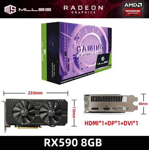 Kartu Grafis MLLSE AMD RX 590 GME Kartu Video GPU 8GB GDDR5 256Bit