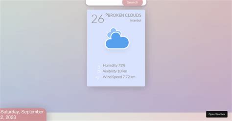 Weather Card React Codesandbox