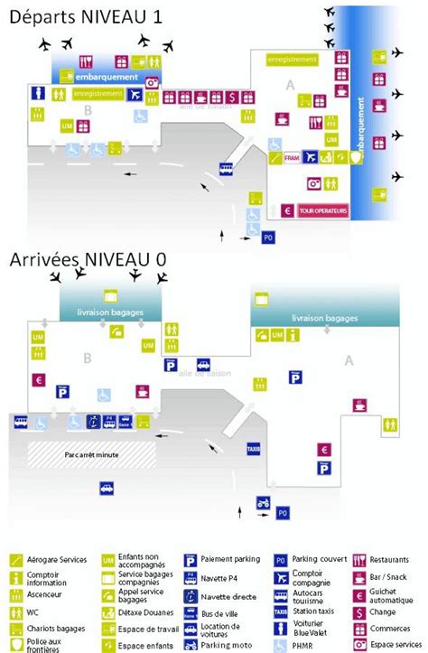 Bordeaux merignac airport map - Bordeaux airport terminal map (Nouvelle ...