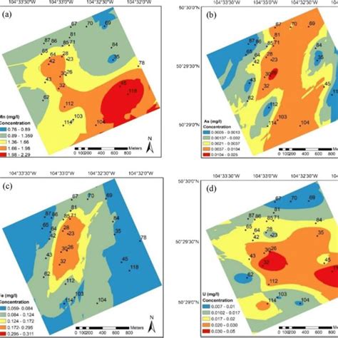 Spatial Distribution Map For Groundwater Quality Indices And Overlay