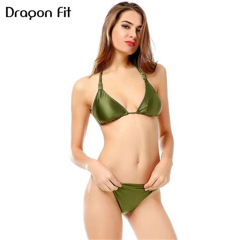 Dragon Fit Sexy Arwy Green Bandage Bikini Women Summer Beach Diving