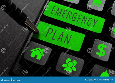 Text Sign Showing Emergency Plan Business Concept Procedures For Response To Major Emergencies