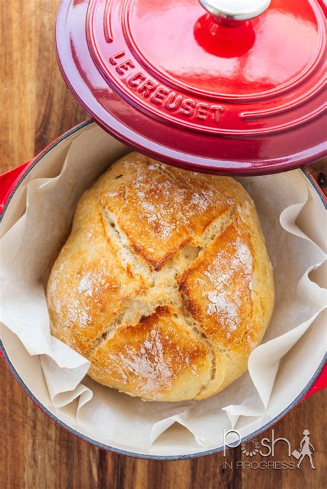 No Knead Dutch Oven Bread How To Make This Quick And Easy Recipe Posh In Progress