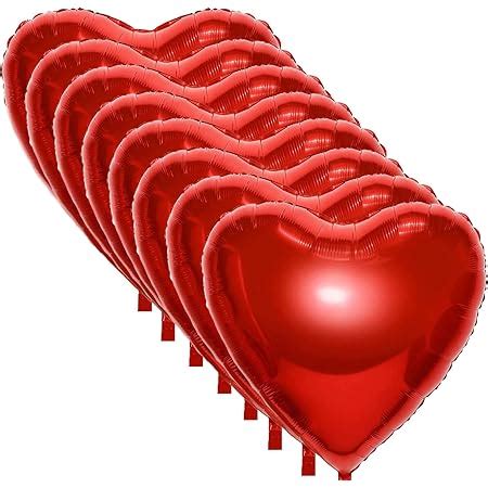 Amazon Pcs Heart Shape Foil Mylar Balloons Red For Valentine