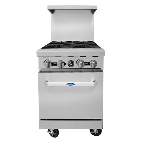 Atosa Cook Rite 24 Gas Range 4 Burners 20 Wide Oven AGR4B