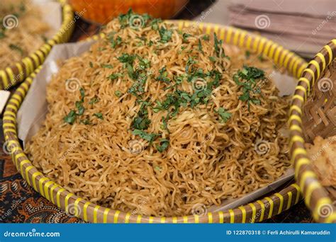 Mie Goreng in Traditional Street Food Stock Photo - Image of banana ...