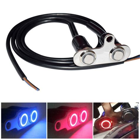 Stainless Steel LED Motorcycle Switch ON OFF Handlebar Adjustable Mount