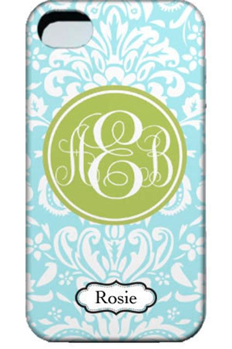 Items similar to Personalized Monogram Cell Phone Case- iphone 4, 3G ...