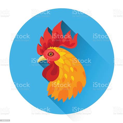 Rooster Bird Farm Animal Icon Stock Illustration Download Image Now