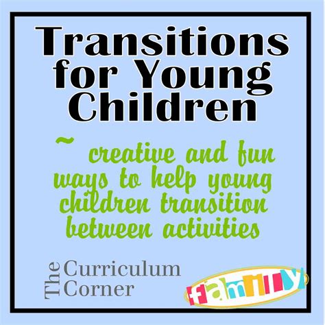 Transitions For Young Children Transition Activities Preschool