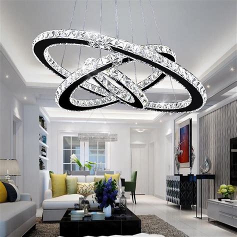 Crystal Rings Chandeliers Modern Led Chandeliers Lustre For Living