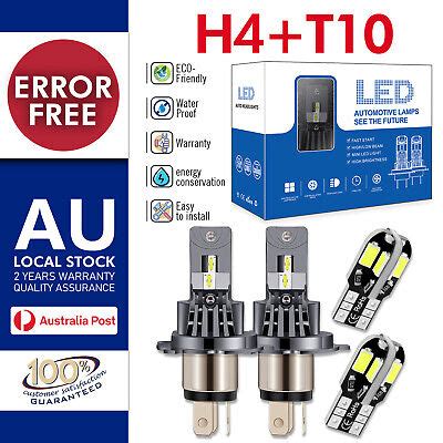 H4 9003 HB2 LED Headlight Bulb Light Hi Lo Beam KIT 200W 24000LM LED